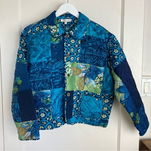Vintage Jean Paul Richard Quilted Patchwork Jacket size Medium - Picture 1 of 3